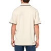 image:imageKarl Lagerfeld Mens Short Sleeve Point Collar Logo Polo Top with Piped TrimNatural