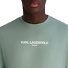image:imageKarl Lagerfeld Mens Solid Short Sleeve Crewneck Karl Logo TShirtSage