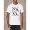 image:imageKarl Lagerfeld Paris Mens Stack Striped Logo Crewneck Short Sleeve Solid TShirtWhite