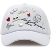 image:imageKarl Lagerfeld Paris Womens Charms Baseball Cap Pins HatWhite