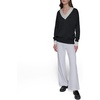image:imageKarl Lagerfeld Paris Womens Low VNeck SweaterBlack