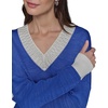 image:imageKarl Lagerfeld Paris Womens Low VNeck SweaterElctrc Indigo
