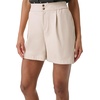 image:imageKarl Lagerfeld Paris Womens Pleated PU Faux Leather ShortsBone