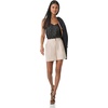 image:imageKarl Lagerfeld Paris Womens Pleated PU Faux Leather ShortsBone