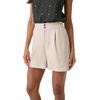 image:imageKarl Lagerfeld Paris Womens Pleated PU Faux Leather ShortsBone