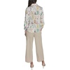 image:imageKarl Lagerfeld Womens 34 Sleeve Collar Button Down All Over Print Surplice BlouseBisquePanna Cotta Muti