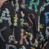 image:imageKarl Lagerfeld Womens 34 Sleeve Collar Button Down All Over Print Surplice BlouseBlackPanna Cotta Multi