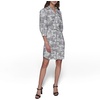 image:imageKarl Lagerfeld Womens 34 Sleeve Collared Belted Cotton Mini ShirtdressSoft WhiteBlack