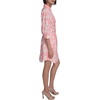 image:imageKarl Lagerfeld Womens 34 Sleeve Collared Belted Cotton Mini ShirtdressSoft WhitePink Sherbet Multi
