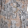 image:imageKarl Lagerfeld Womens 34 Sleeve Collared Belted Cotton Mini ShirtdressTitanium Buff Combo