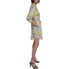 image:imageKarl Lagerfeld Womens 34 Sleeve Collared Belted Cotton Mini ShirtdressYellow Chrome Combo