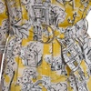 image:imageKarl Lagerfeld Womens 34 Sleeve Collared Belted Cotton Mini ShirtdressYellow Chrome Combo