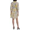 image:imageKarl Lagerfeld Womens 34 Sleeve Collared Belted Cotton Mini ShirtdressYellow Chrome Combo