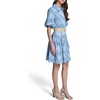 image:imageKarl Lagerfeld Womens 34 Sleeve Collared Neck All Over Floral Denim Belted DressMedium Wash