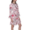 image:imageKarl Lagerfeld Womens 34 Sleeve Flounce Hem Fun Sheath DressPearl Blush Multi