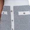 image:imageKarl Lagerfeld Womens Above The Knee Button Front Double Pocket Sweater SkirtSoft WhiteNaval Academy