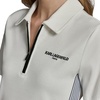 image:imageKarl Lagerfeld Womens Athleisure Comfortable Logo Tape Collared Polo TopSoft White