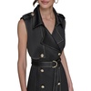 image:imageKarl Lagerfeld Womens Belted Sleeveless Satin Back Crepe Midi DressBlack