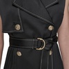 image:imageKarl Lagerfeld Womens Belted Sleeveless Satin Back Crepe Midi DressBlack
