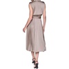 image:imageKarl Lagerfeld Womens Belted Sleeveless Satin Back Crepe Midi DressTruffle