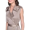 image:imageKarl Lagerfeld Womens Belted Sleeveless Satin Back Crepe Midi DressTruffle