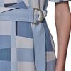 image:imageKarl Lagerfeld Womens Belted V Neck Short Sleeve Midi DressChambray Blue Multi