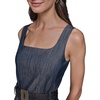 image:imageKarl Lagerfeld Womens Belted V Neck Sleeveless Maxi DressIndigo