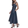 image:imageKarl Lagerfeld Womens Belted V Neck Sleeveless Maxi DressIndigo