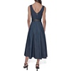 image:imageKarl Lagerfeld Womens Belted V Neck Sleeveless Maxi DressIndigo