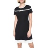 image:imageKarl Lagerfeld Womens Bow Detail Short Sleeve Recycled Scuba Crepe a Line DressBlack Soft White