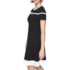 image:imageKarl Lagerfeld Womens Bow Detail Short Sleeve Recycled Scuba Crepe a Line DressBlack Soft White