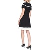 image:imageKarl Lagerfeld Womens Bow Detail Short Sleeve Recycled Scuba Crepe a Line DressBlack Soft White