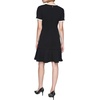 image:imageKarl Lagerfeld Womens Bow Details Puff Sleeve Round Neck a Line DressBlack Soft White