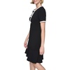 image:imageKarl Lagerfeld Womens Bow Details Puff Sleeve Round Neck a Line DressBlack Soft White