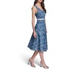 image:imageKarl Lagerfeld Womens Bow Jacquard Belt with Rosette Sleeveless DressMedium Indigo