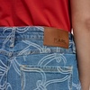 image:imageKarl Lagerfeld Womens Bow Jacquard Wide Leg PantsMedium Indigo