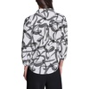 image:imageKarl Lagerfeld Womens Bow Print Black and White BlouseSoft WhiteBlack Multi