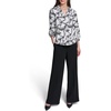 image:imageKarl Lagerfeld Womens Bow Print Black and White BlouseSoft WhiteBlack Multi
