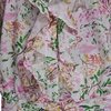 image:imageKarl Lagerfeld Womens Bright Ruffle Blouse with Floral PrintSoft WhitePink Carnation Multi