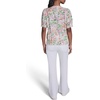 image:imageKarl Lagerfeld Womens Bright Ruffle Blouse with Floral PrintSoft WhitePink Carnation Multi