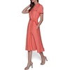 image:imageKarl Lagerfeld Womens Button Down Bright DressFusion Coral