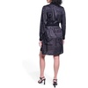 image:imageKarl Lagerfeld Womens Button Front Silky Crepe Abstract Printed Satin Shirt DressBlackSoft White