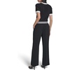 image:imageKarl Lagerfeld Womens Classic Contrast Stripe Belt Everyday PantBlack