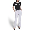 image:imageKarl Lagerfeld Womens Classic Contrast Stripe Belt Everyday PantSoft White