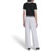 image:imageKarl Lagerfeld Womens Classic Contrast Stripe Belt Everyday PantSoft White