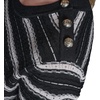 image:imageKarl Lagerfeld Womens Classic Striped Short Sleeve SweaterBlackBisque