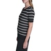 image:imageKarl Lagerfeld Womens Classic Striped Short Sleeve SweaterBlackBisque