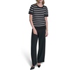 image:imageKarl Lagerfeld Womens Classic Striped Short Sleeve SweaterBlackBisque