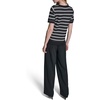 image:imageKarl Lagerfeld Womens Classic Striped Short Sleeve SweaterBlackBisque
