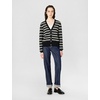 image:imageKarl Lagerfeld Womens Classic Striped VNeck Cardigan SweaterBlackBisque